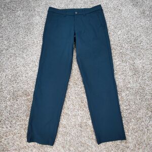 Lululemon Commission Slim Fit Pants Mens 33x28 Navy Blue Stretch Warpstreme
